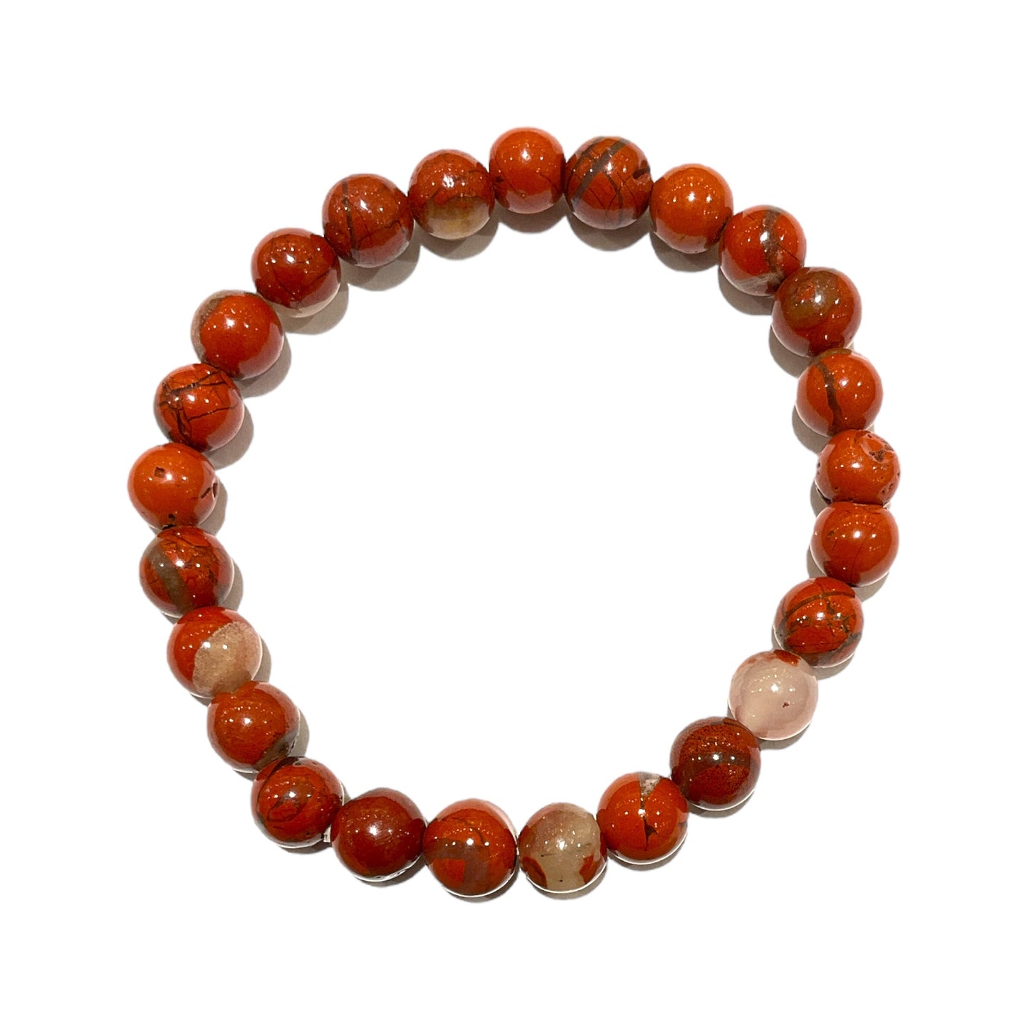 Bracelet en 6mm enfant Jaspe rouge A