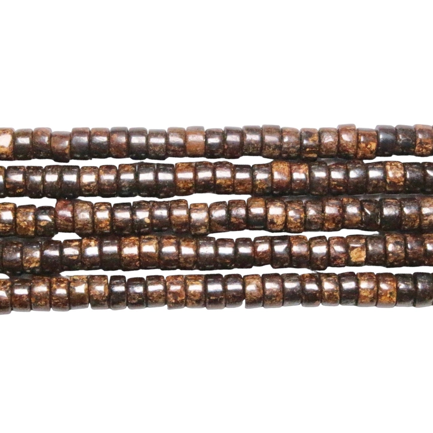 Fil de perle Heishi en Bronzite