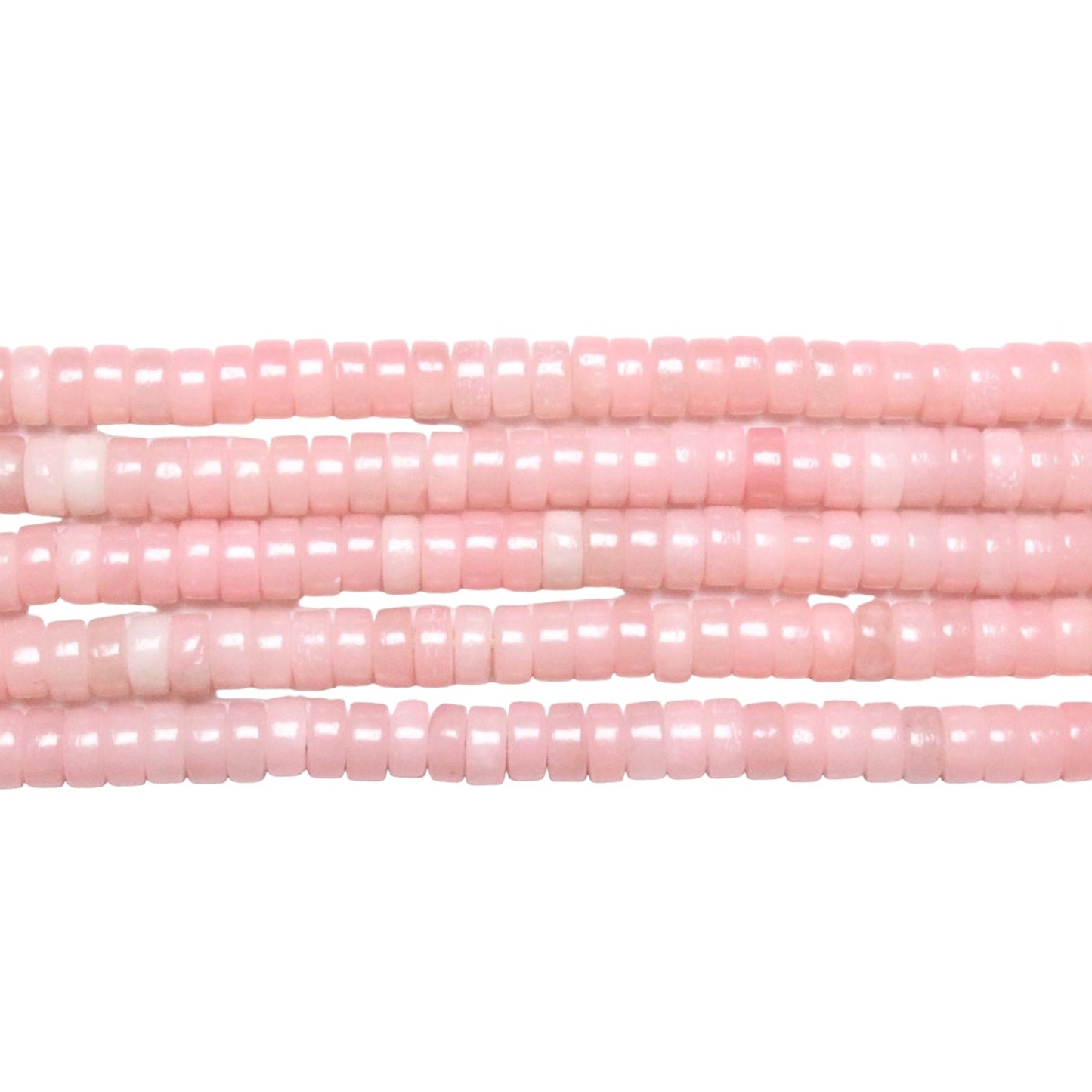 Fil de perle Heishi en Quartz rose