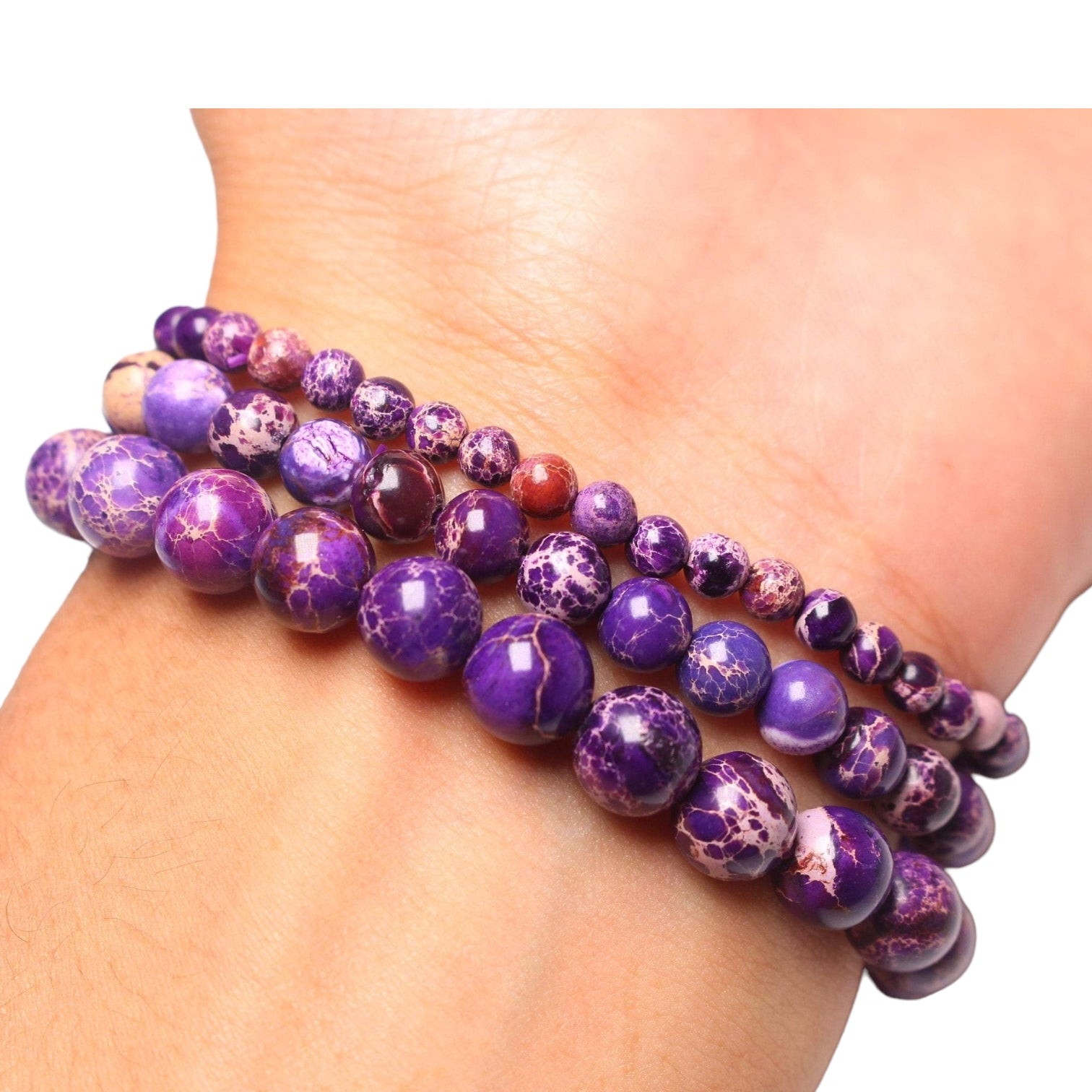 Bracelet Perles Jaspe Impérial 6mm - Véritable, Lithothérapie, Bleu, Neuf Avec étiquette