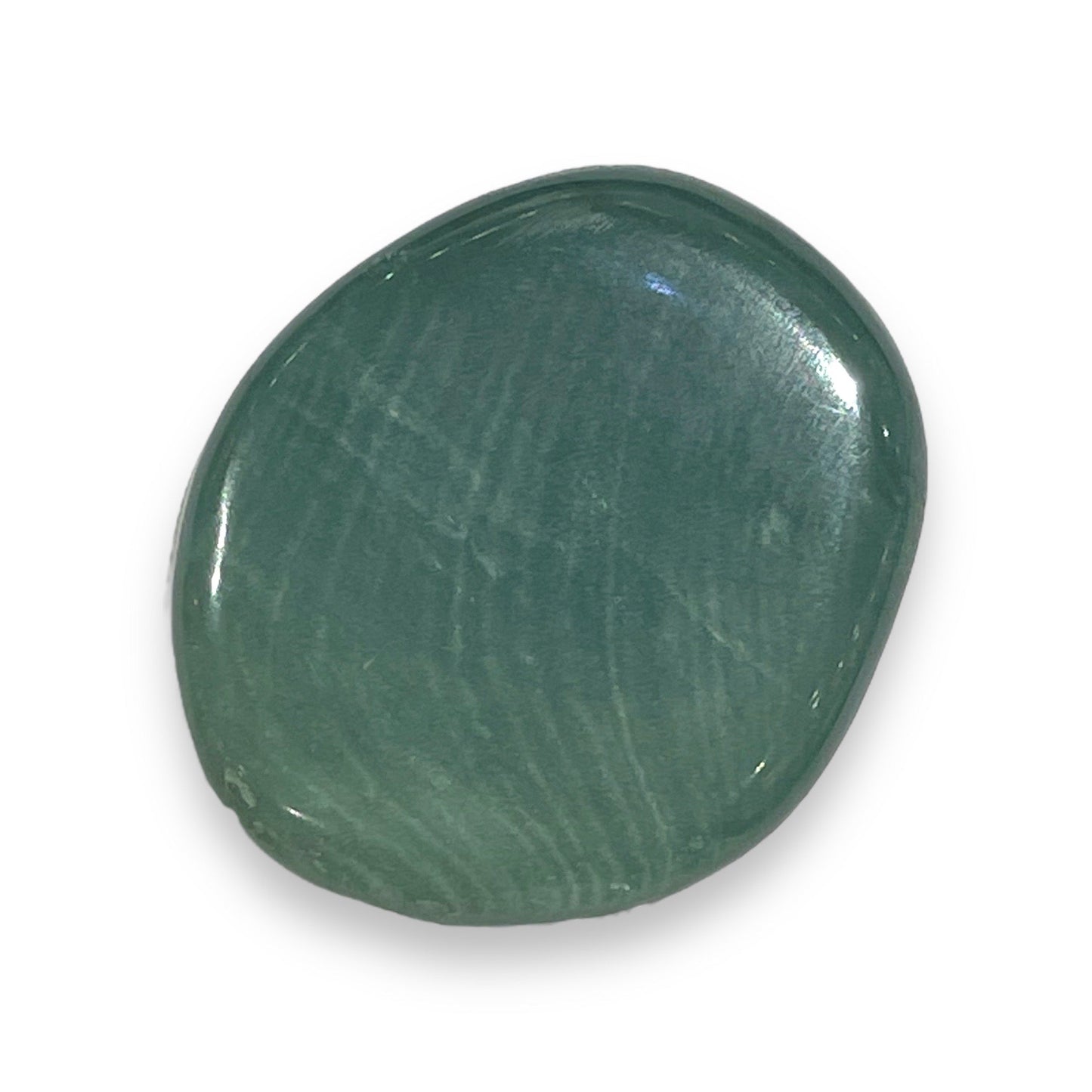 Galet plat en Jaspe vert
