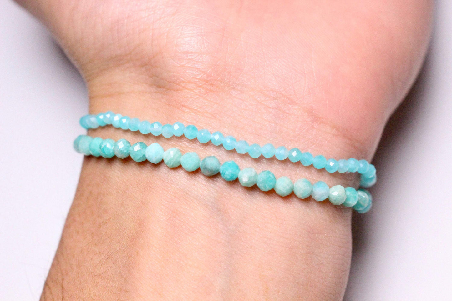 Bracelet Amazonite Facetté AA