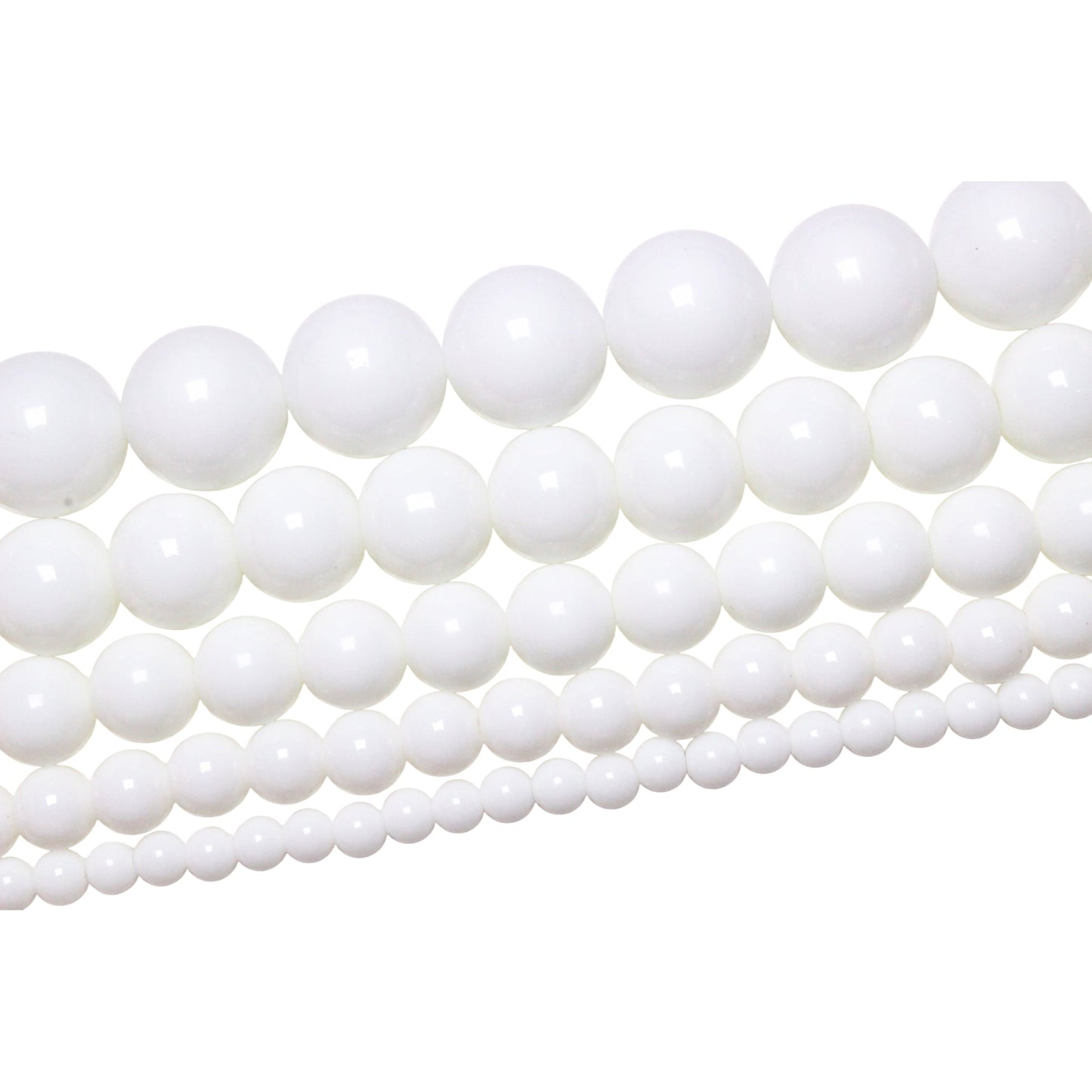 Fil de perle Agate blanche A