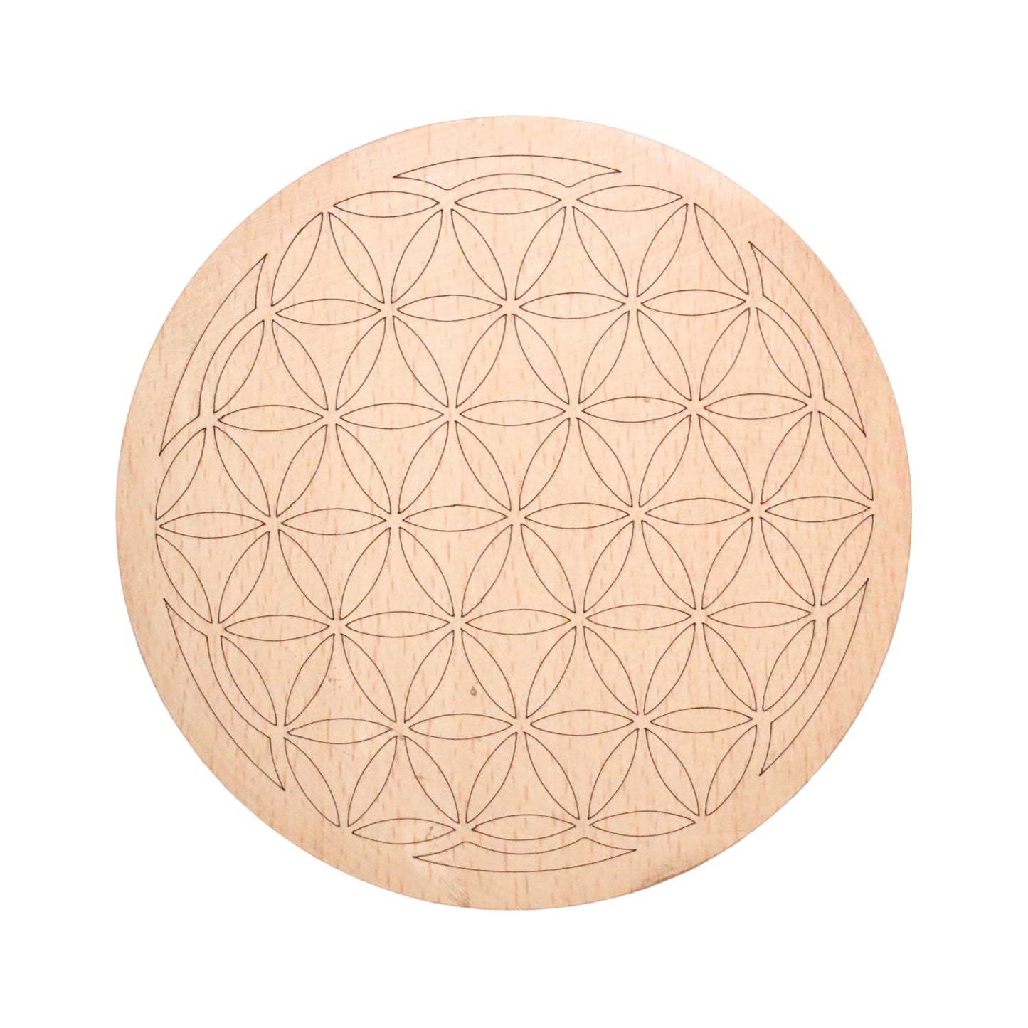 Plaque fleur de vie en bois
