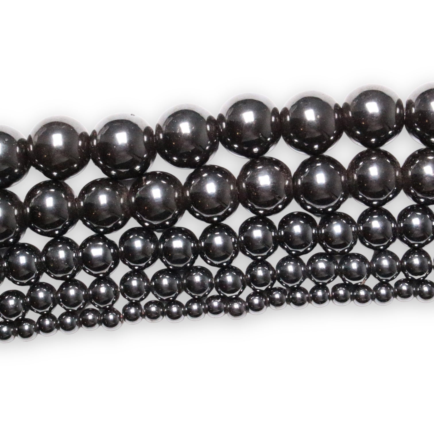 10 Perles En Hématite Noire Magnétique 8mm - Marque SAVMER - Neuf