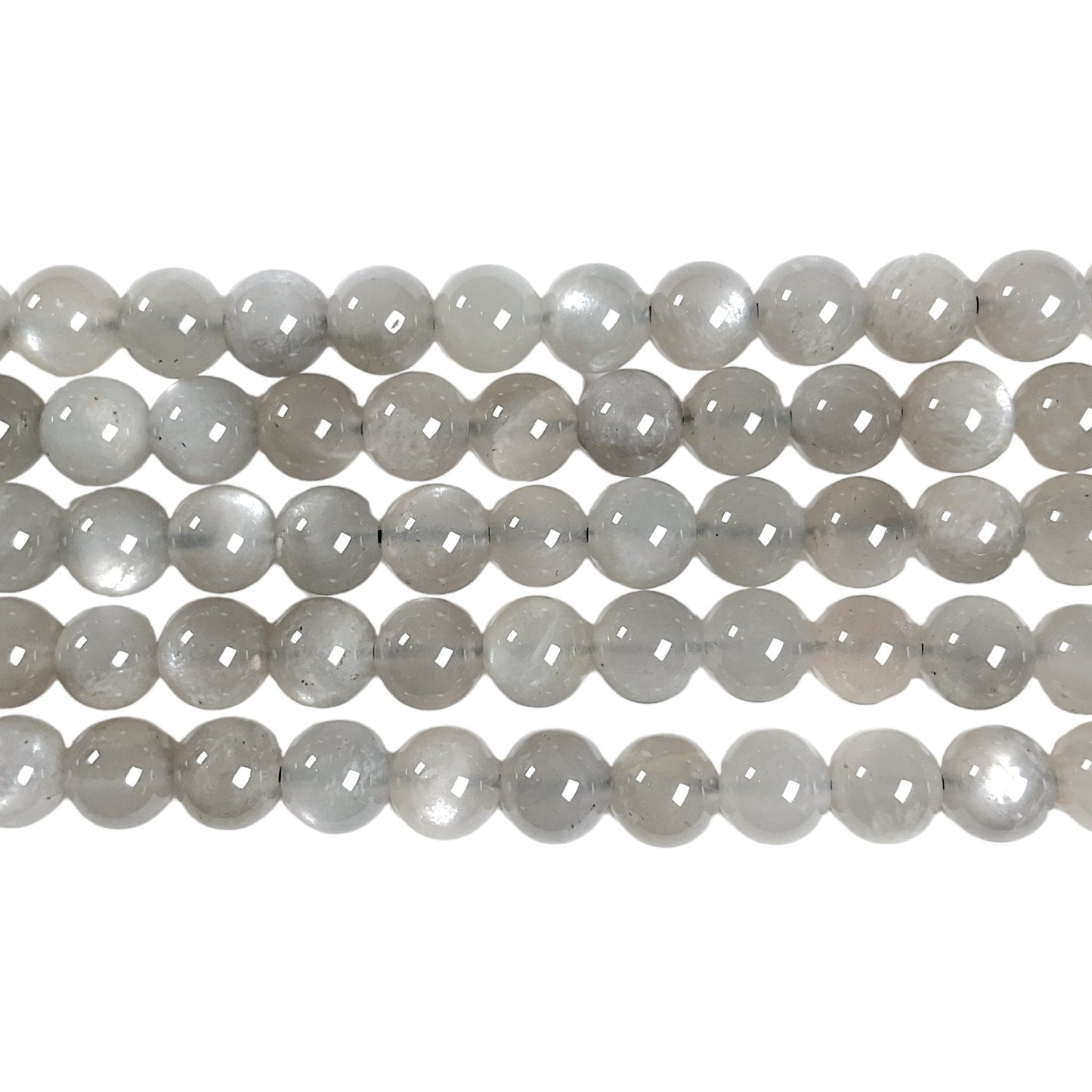 Fil de perle Pierre de lune grise AA