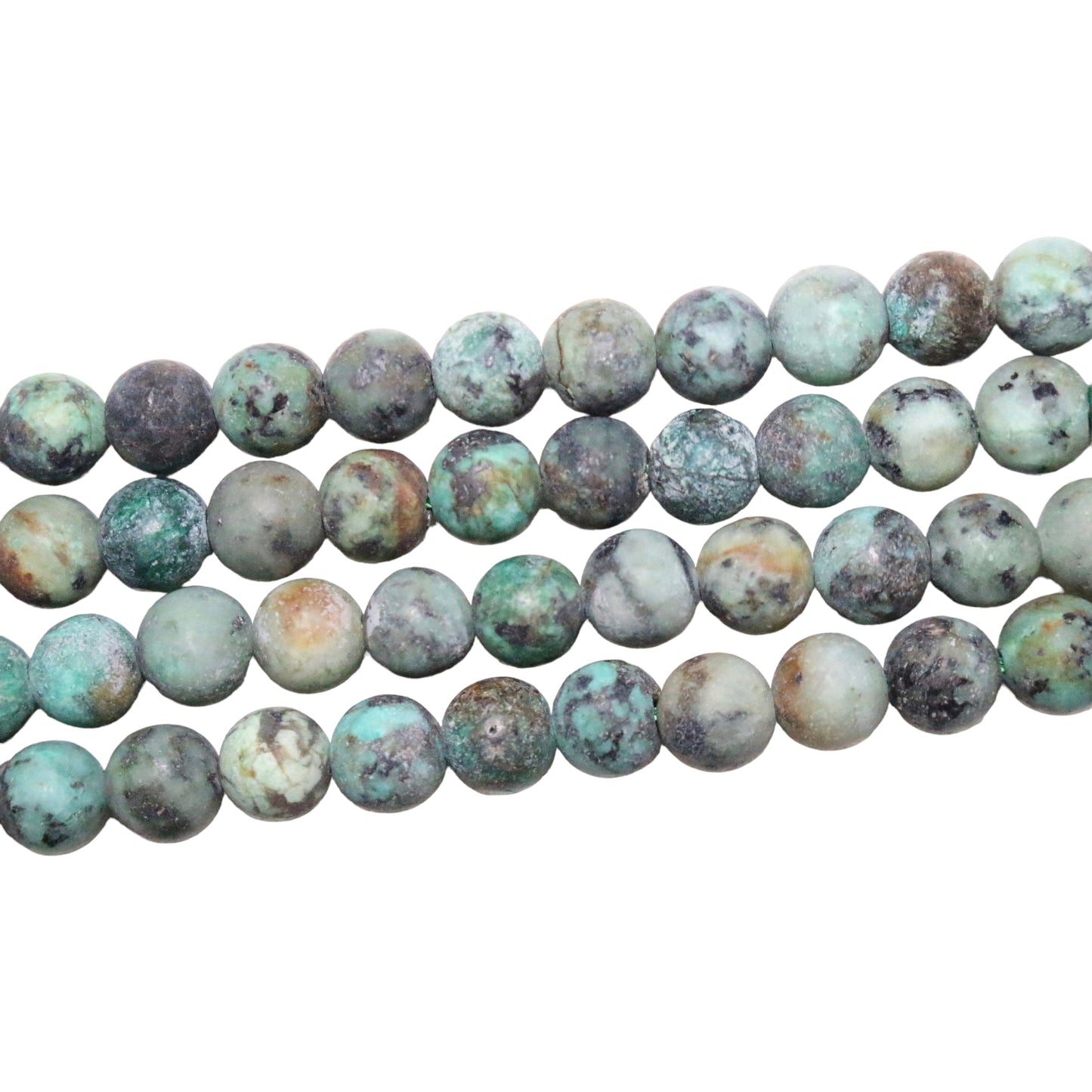 Fil de perle Turquoise d'Afrique A mat