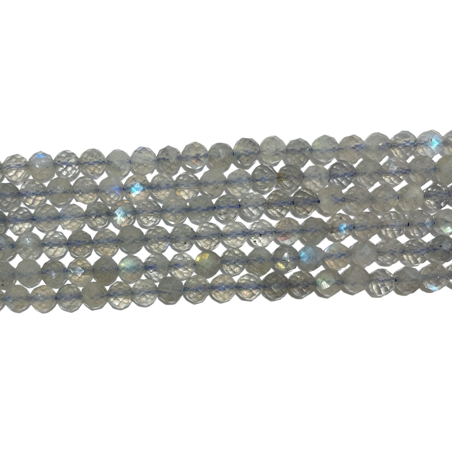 Fil de perles facettées Labradorite
