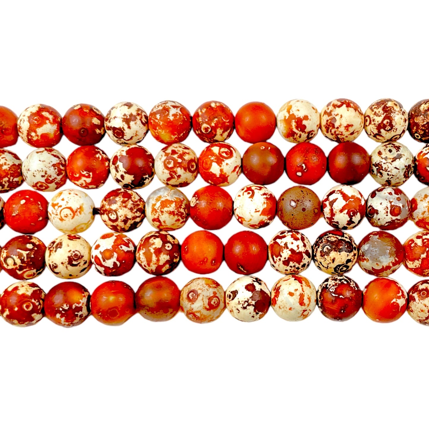 Fil de perle Agate du Tibet Dzi 8mm