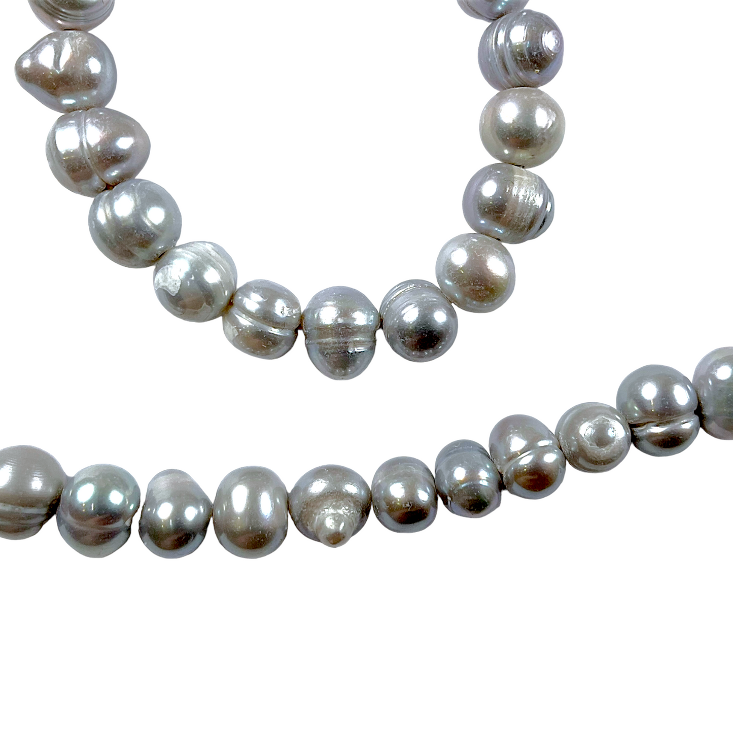 Collier en perles d’eau douce gris G-12