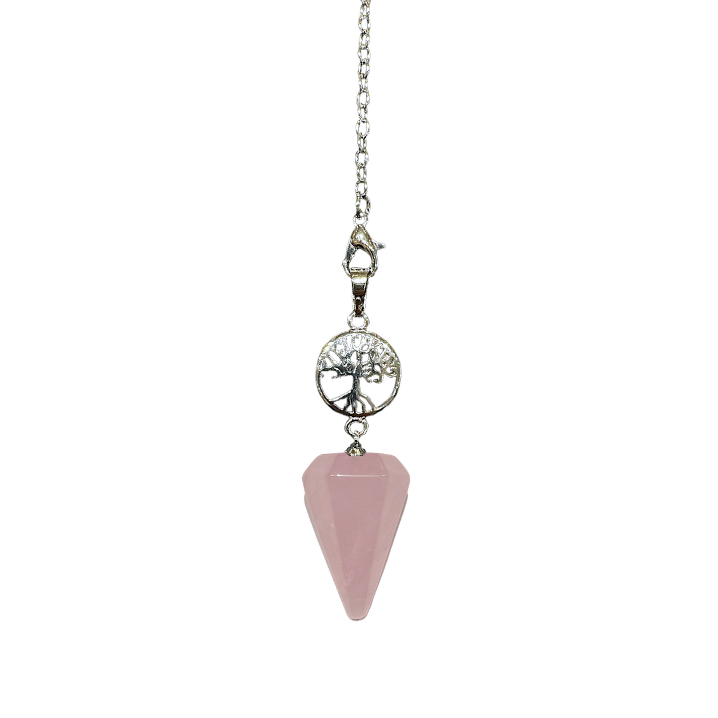 Pendule Arbre de vie cone Quartz rose