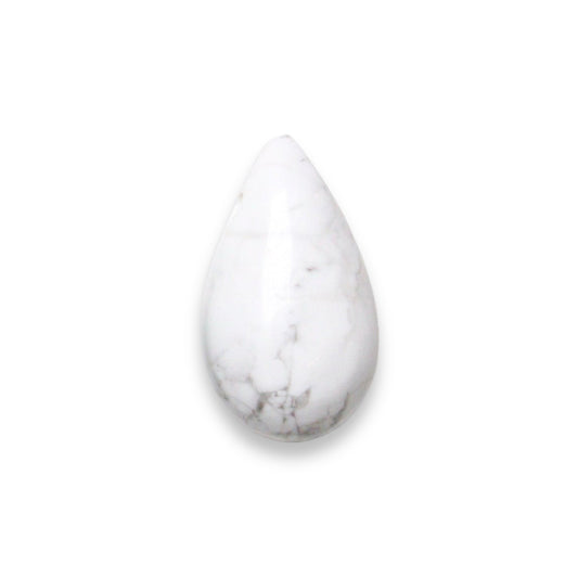 Pendentif goutte Howlite percé sur le côté