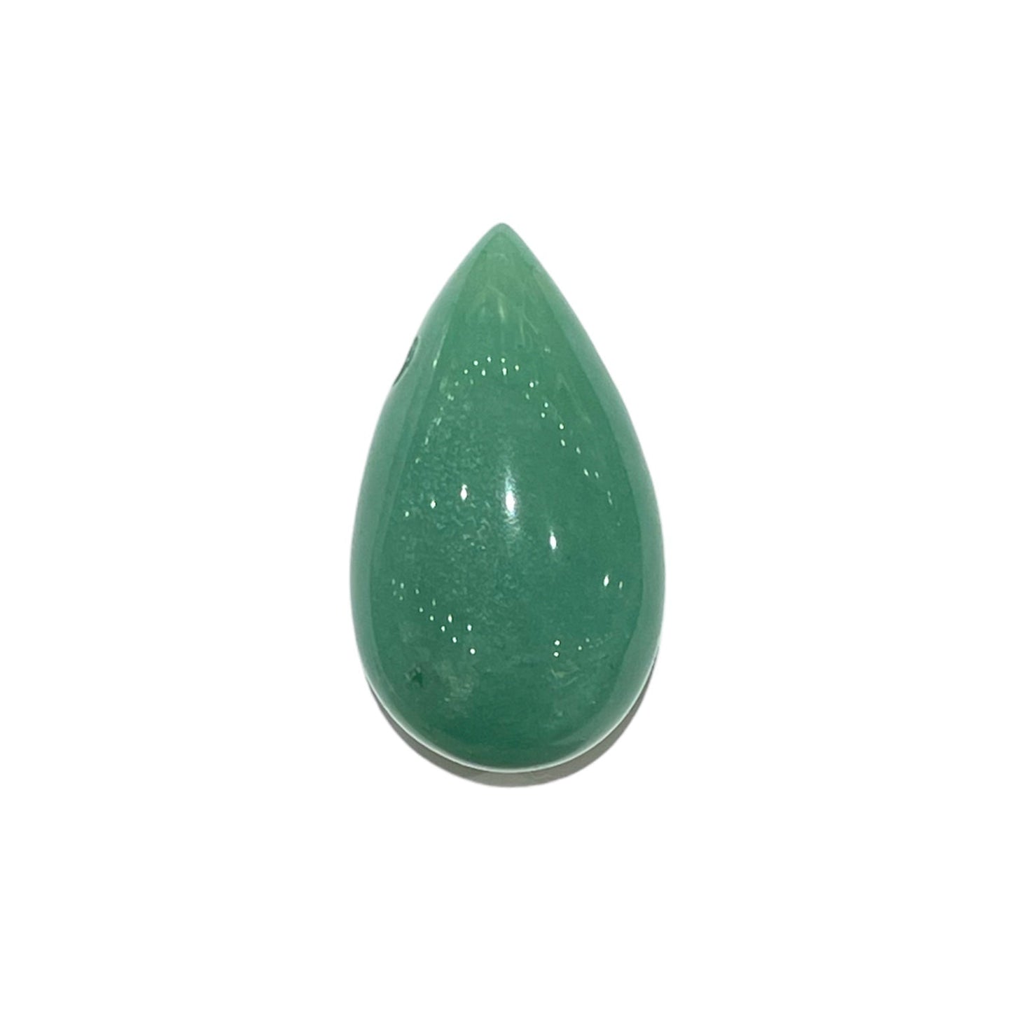 Pendentif Aventurine verte goutte percé sur le côté