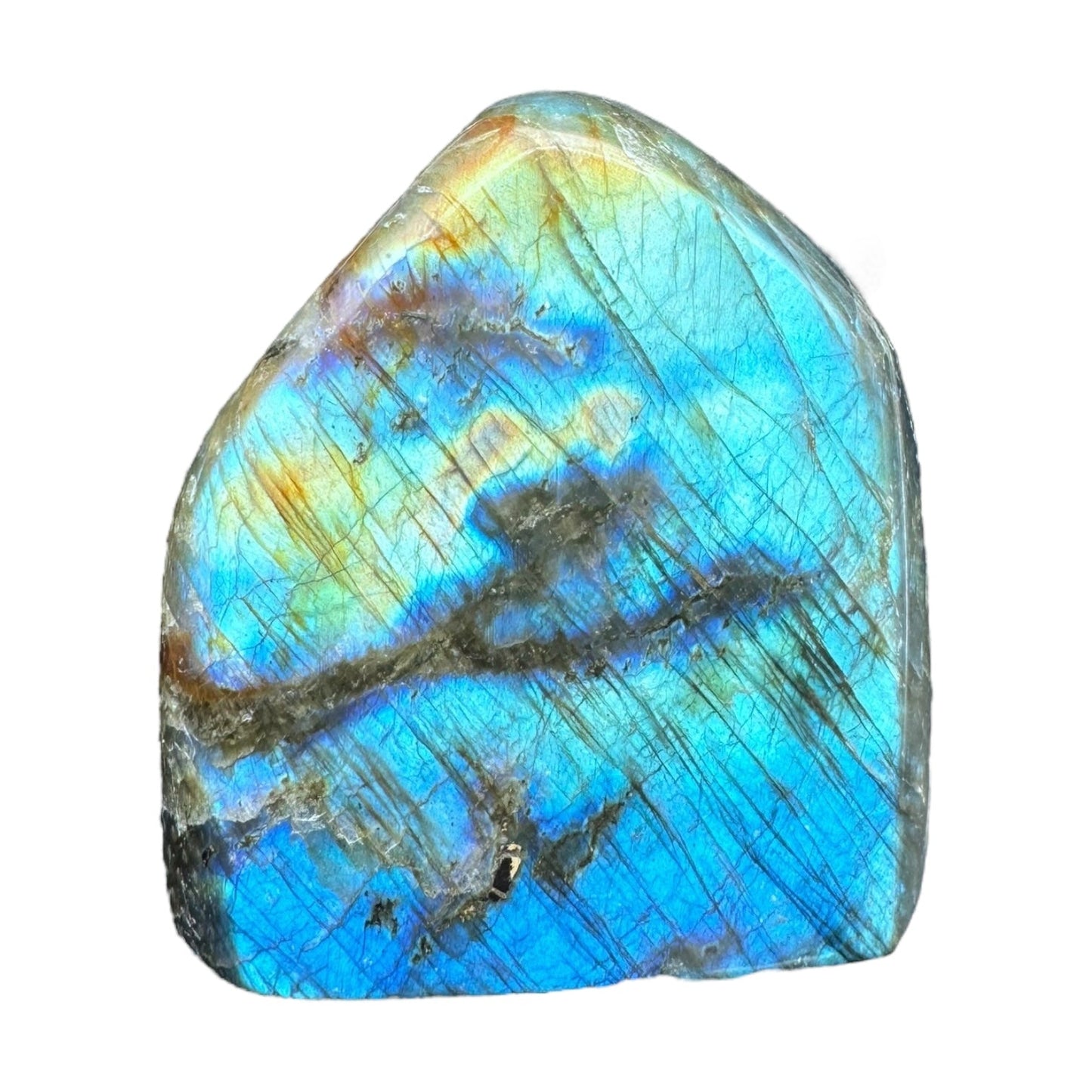 Labradorite flashy forme libre AAA (Lot 34) 305g 7x6x3.5cm