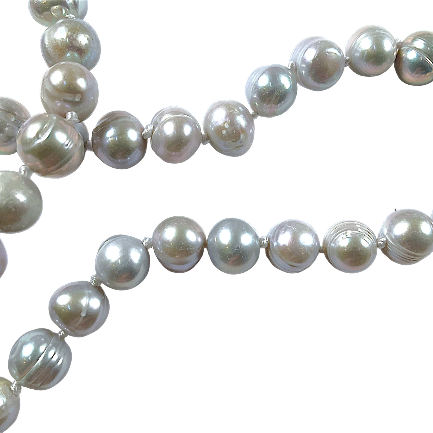 Collier en perles d’eau douce gris G-11