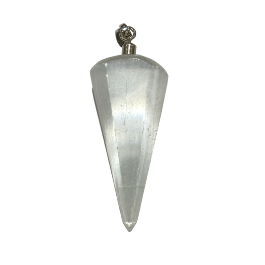 Pendentif en Sélénite cone