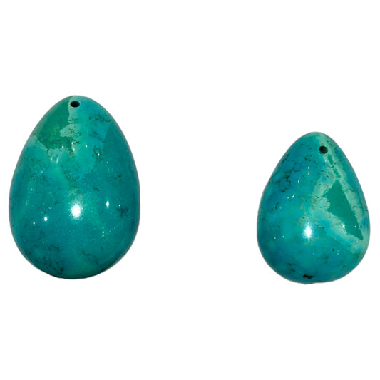 Pendentif Turquoise de Chine forme goutte percé devant