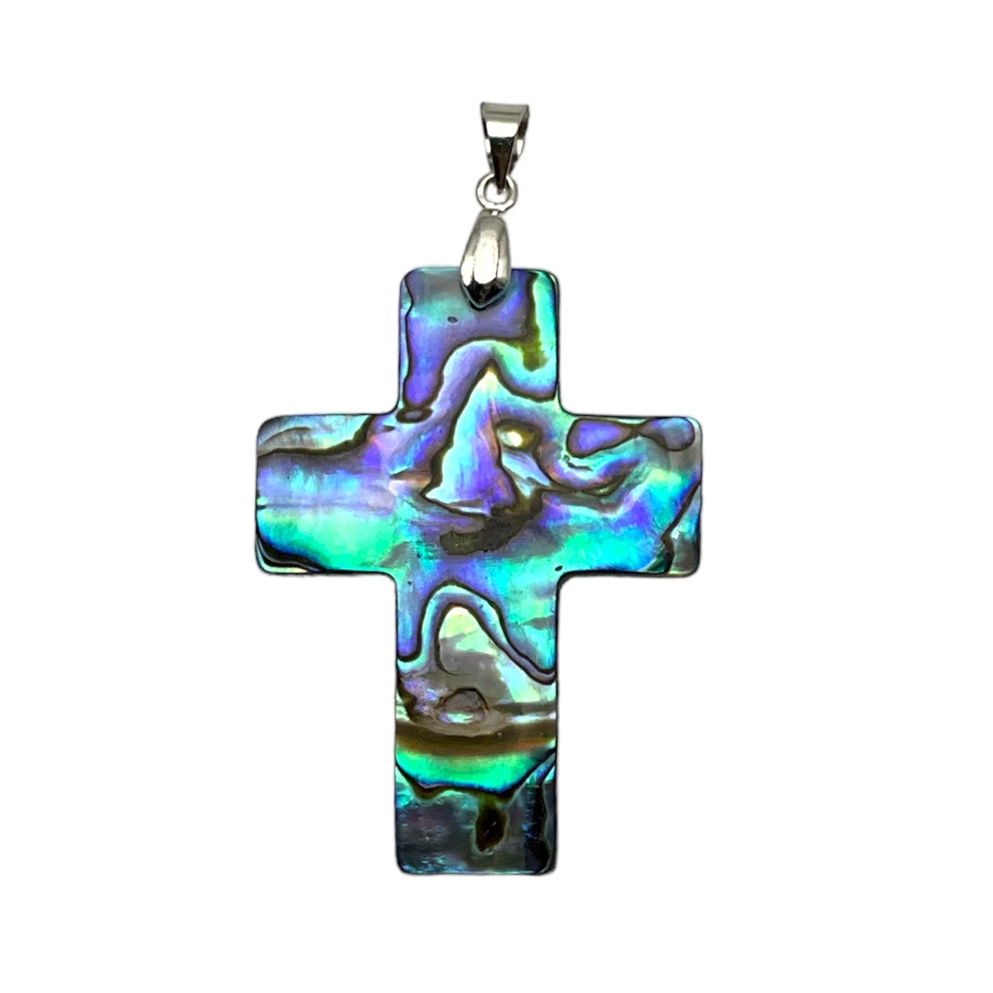 Pendentif Croix nacre d’abalone