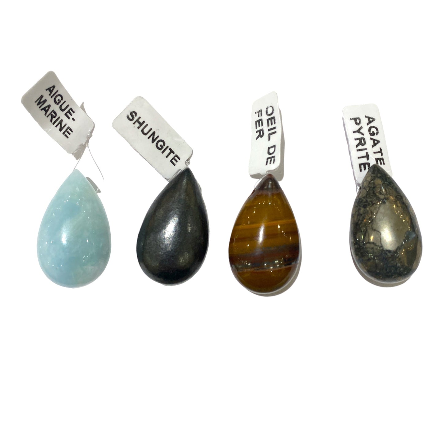 Pendentif forme goutte percé sur le côté