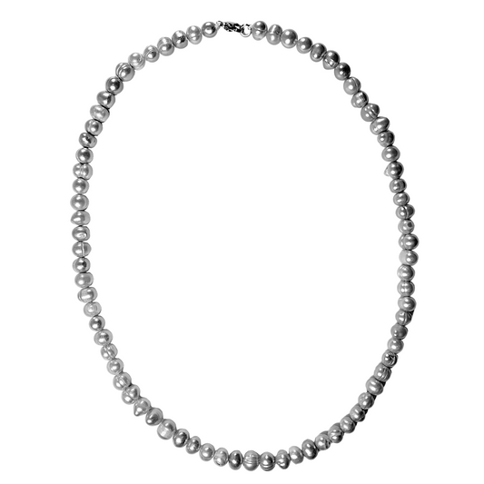 Collier en perles d’eau douce gris G-12