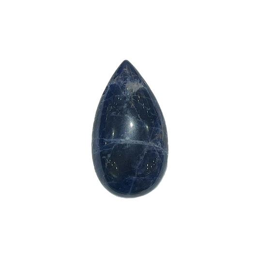 Pendentif Sodalite goutte percé sur le côté