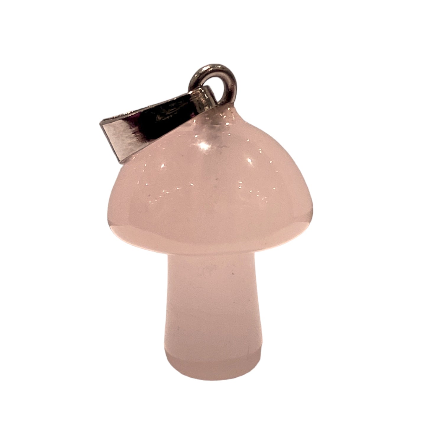 Pendentif Champignon en quartz rose