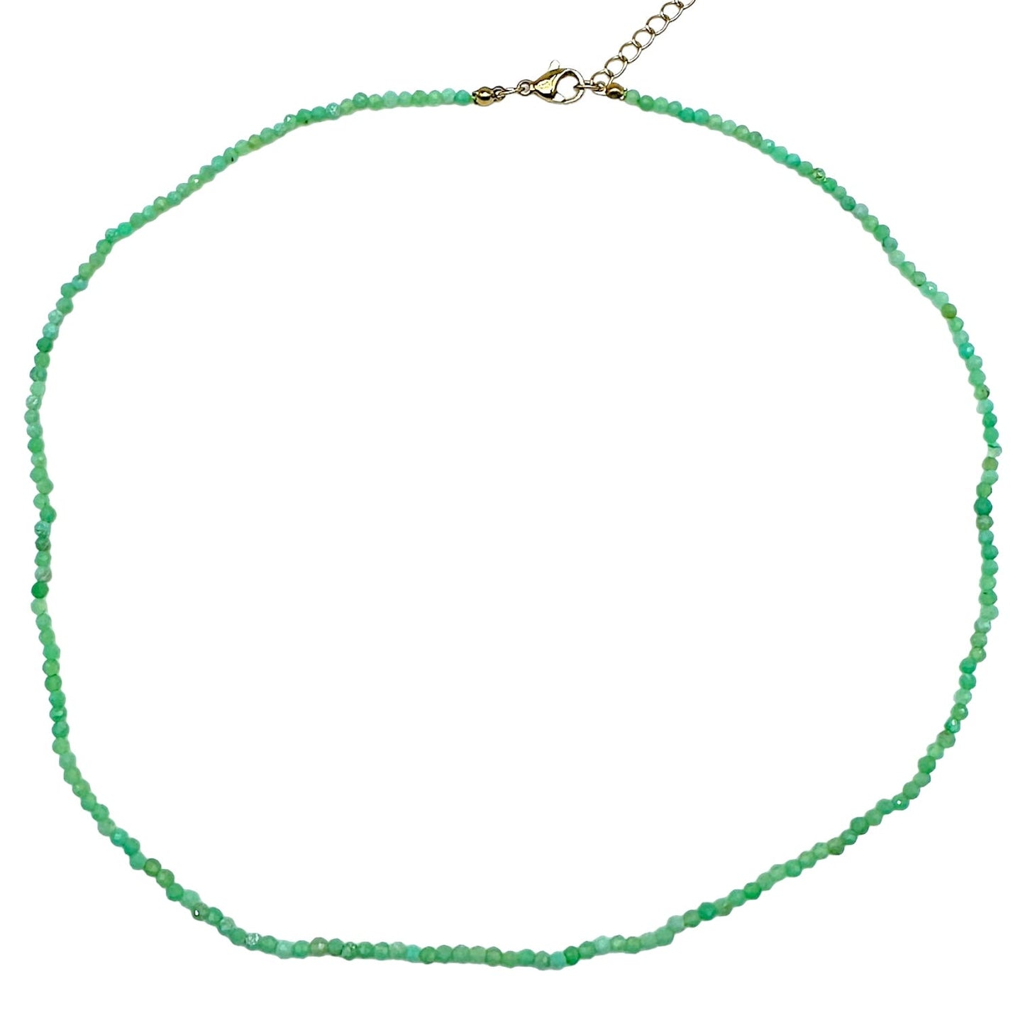 Collier Chrysoprase 2-3mm acier inoxydable