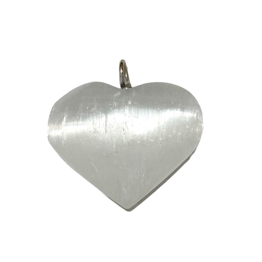 Pendentif en Sélénite coeur