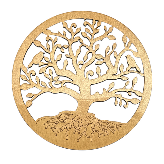 Plaque Arbre de vie en bois 15 cm