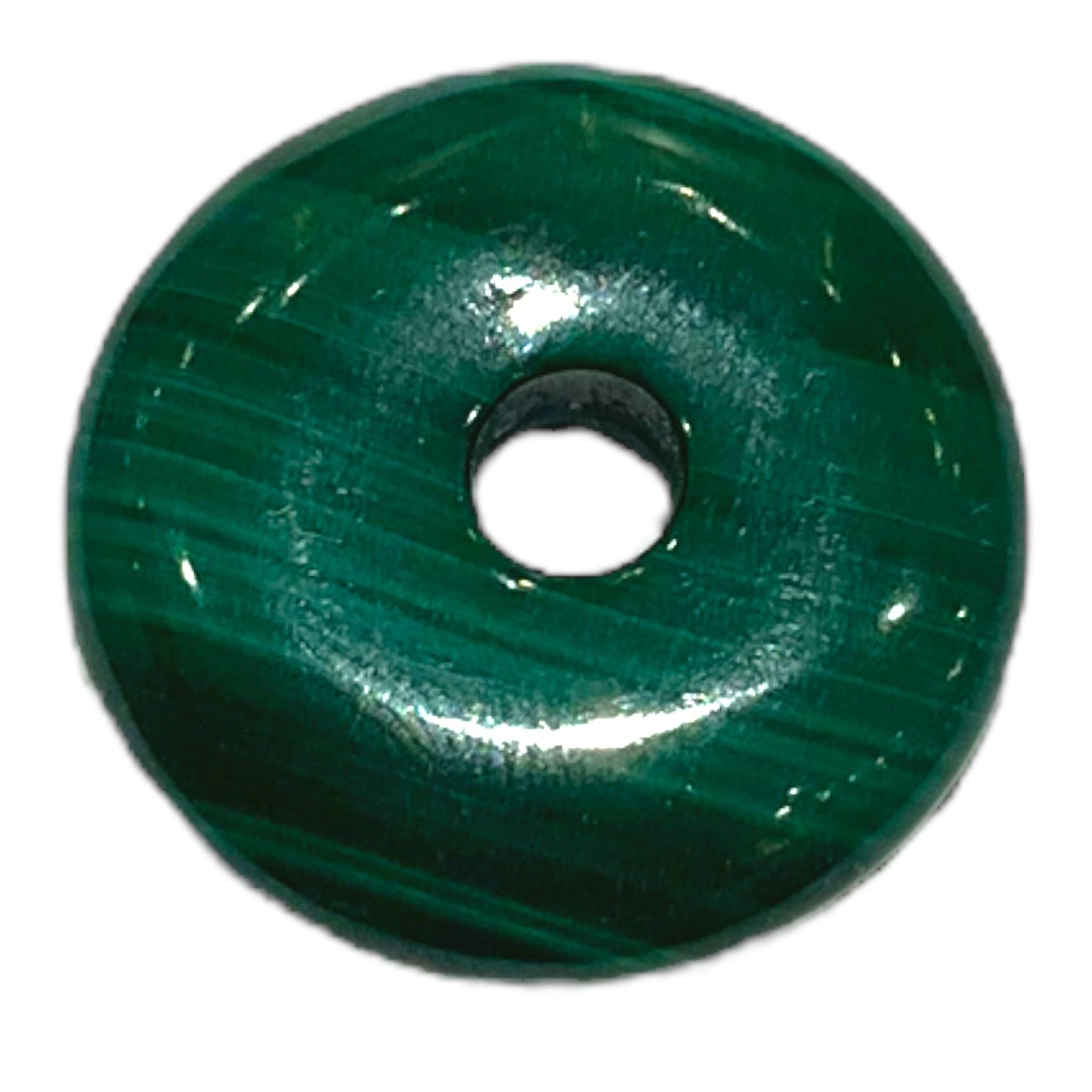 Pendentif donut en malachite