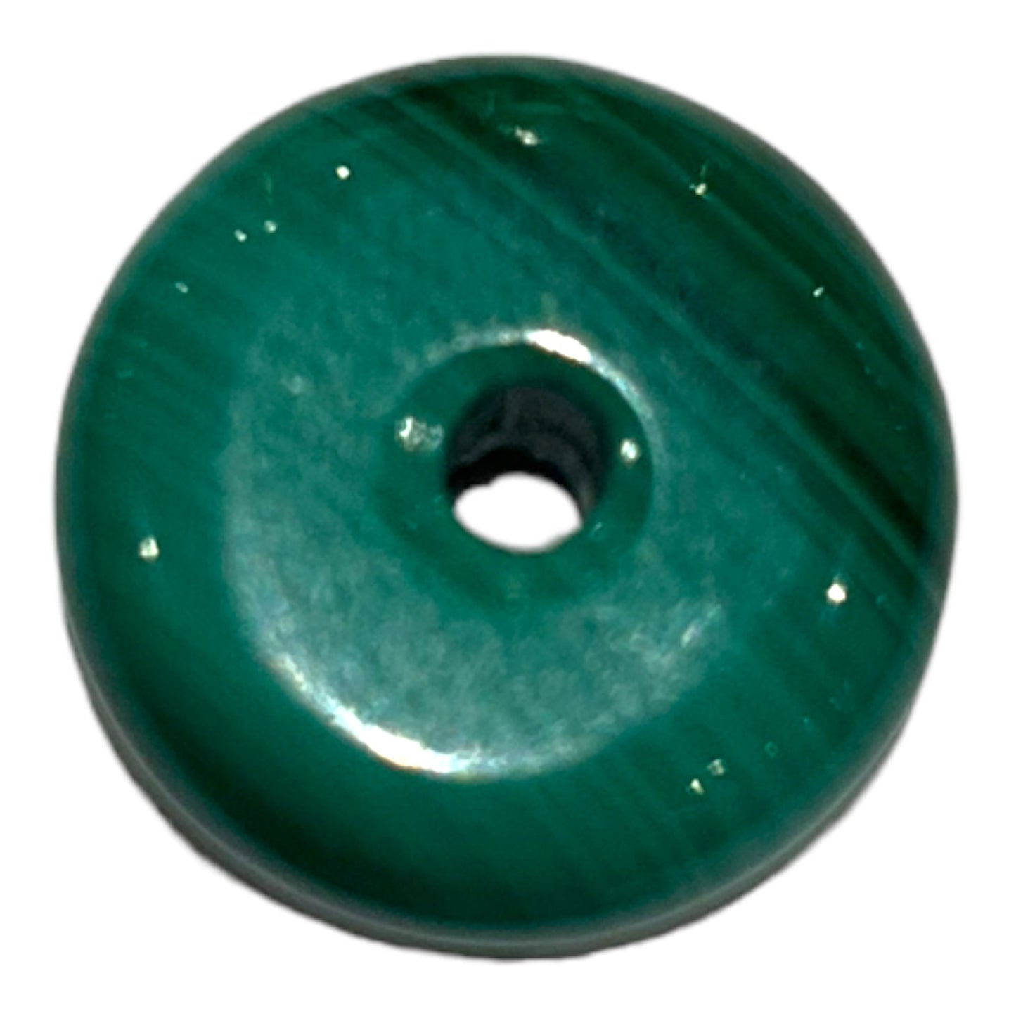 Pendentif donut en malachite