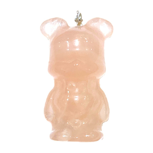 Pendentif Quartz rose en nounours