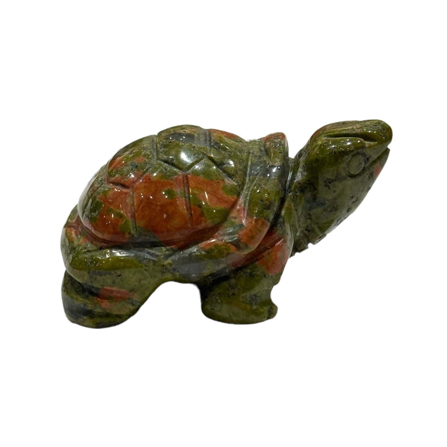 Statue Tortue en Unakite taille moyenne