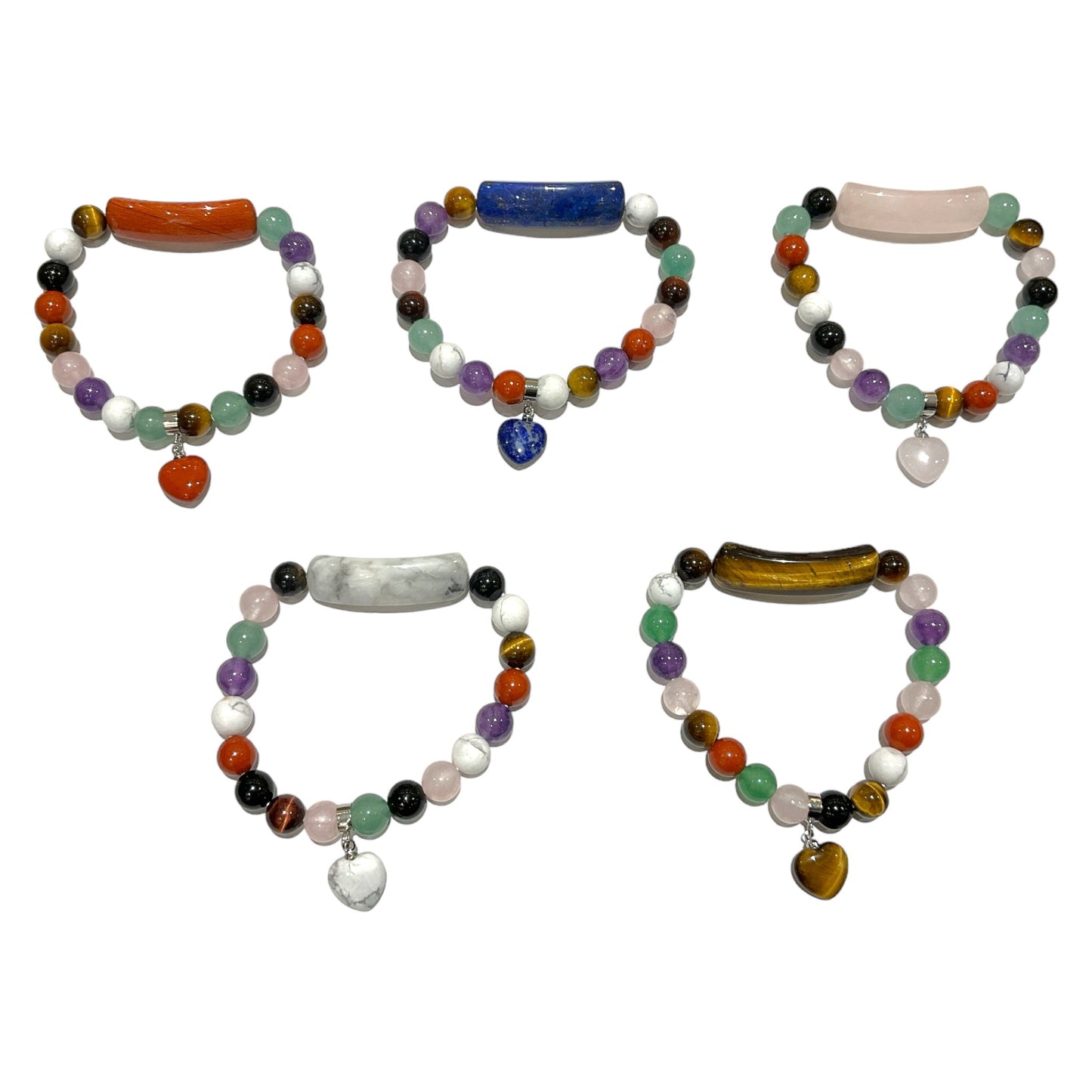 Bracelet 7 chakras cœur A