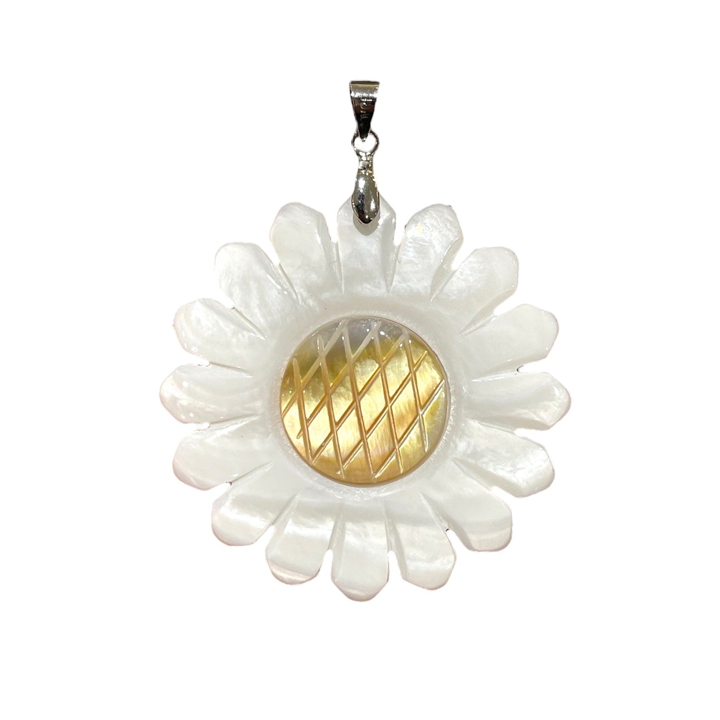 Pendentif Marguerite en nacre