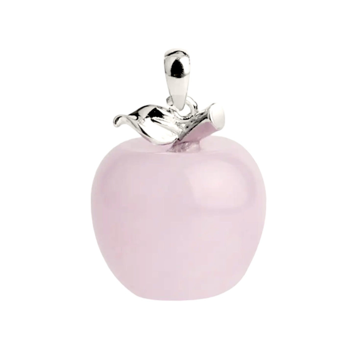 Pendentif en pomme en quartz rose