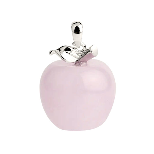 Pendentif en pomme en quartz rose