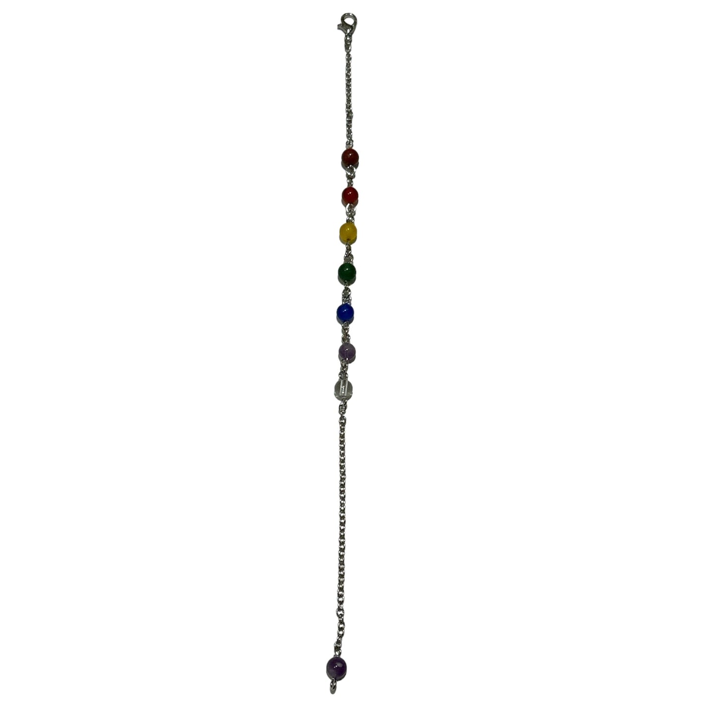 Lot de 10 chaines avec mousqueton en laiton pour pendule — 7 chakras