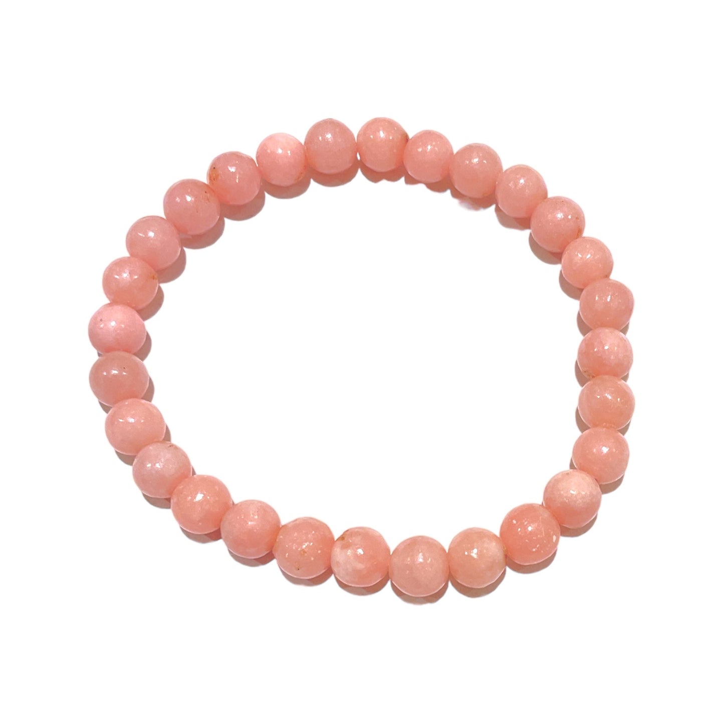 Bracelet 6 mm Opale rose de chine A pour enfant