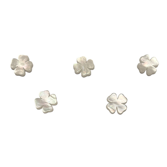 5 nacre forme trèfle 10mm