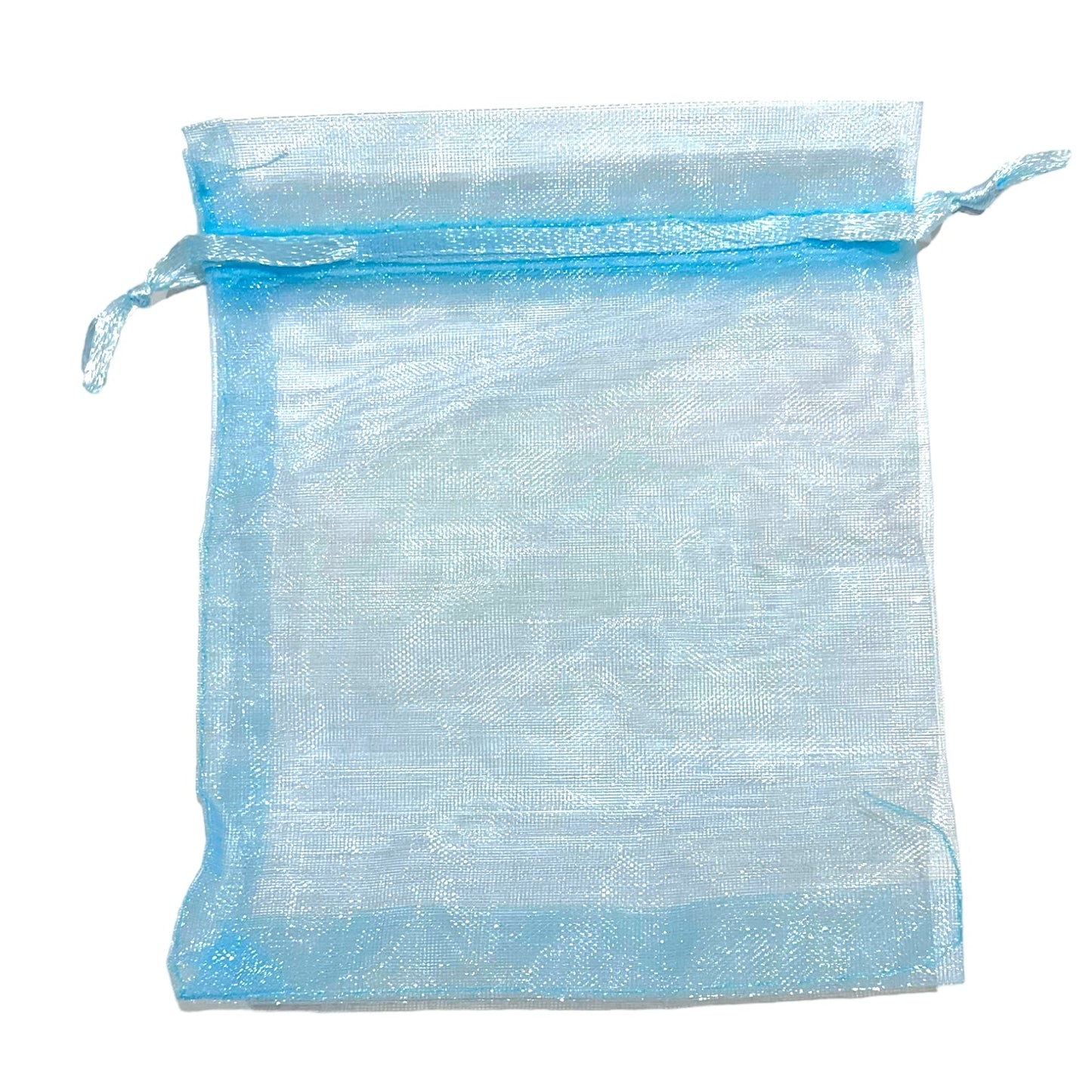 100 pochons organza bleu 10 x 12 cm