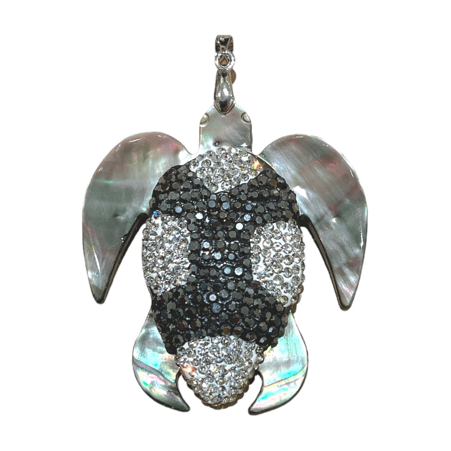 Pendentif tortue strass en nacre