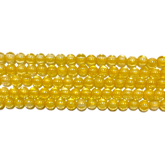 Fil de perle Zircon jaune 2 mm