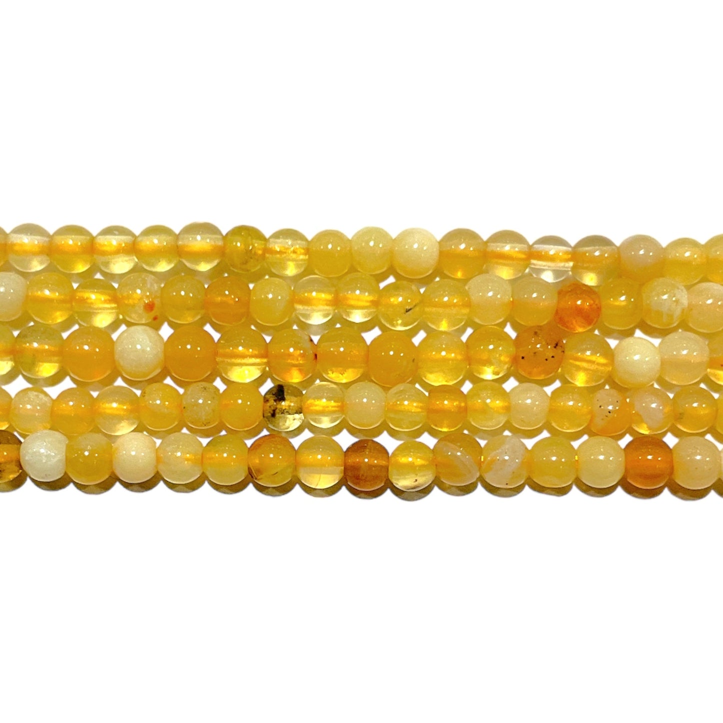 Fil de perle Opale jaune 3 mm A