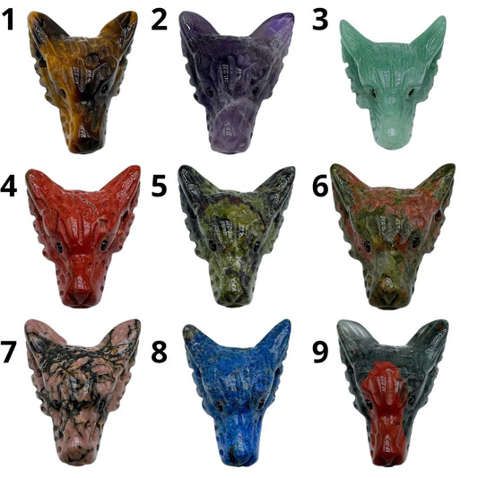 Pendentif Tête de Loup percé sur le côté