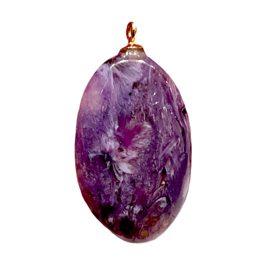 Pendentif ovale Charoite