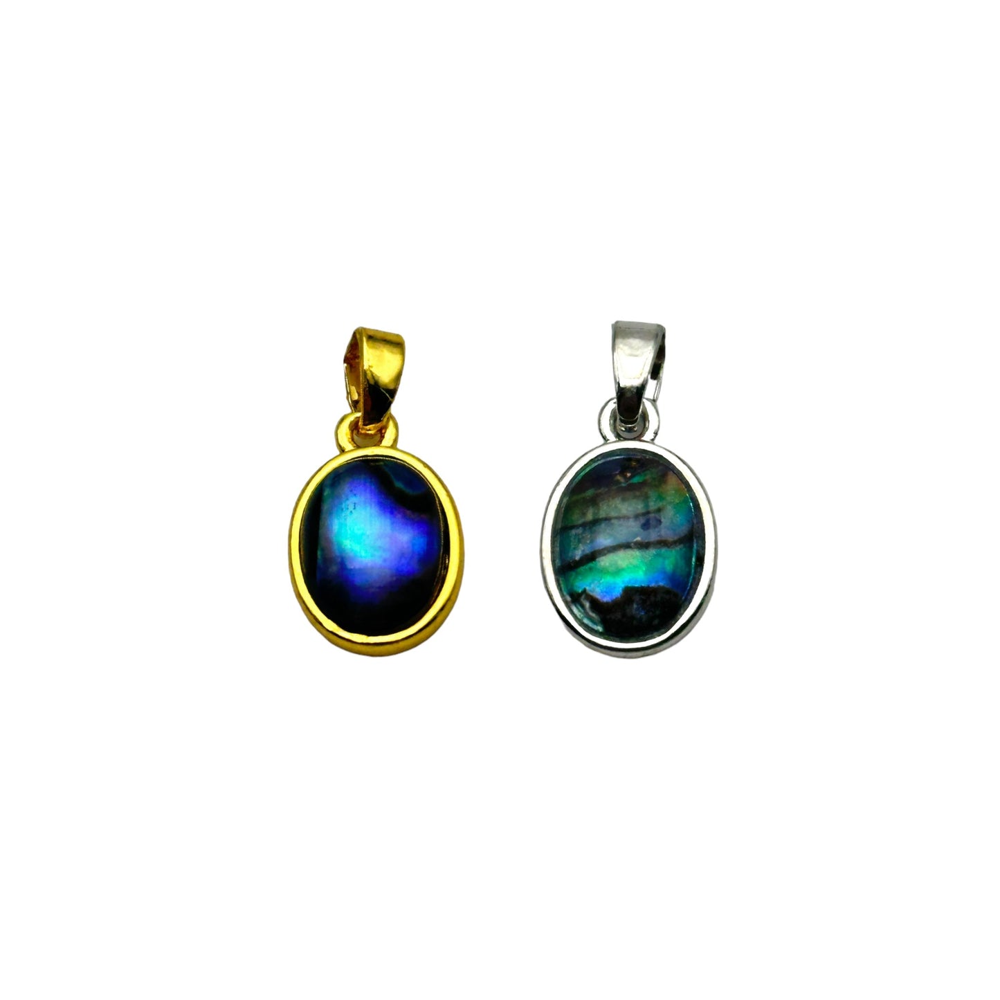 Pendentif nacre abalone ovale 1 x 1 cm