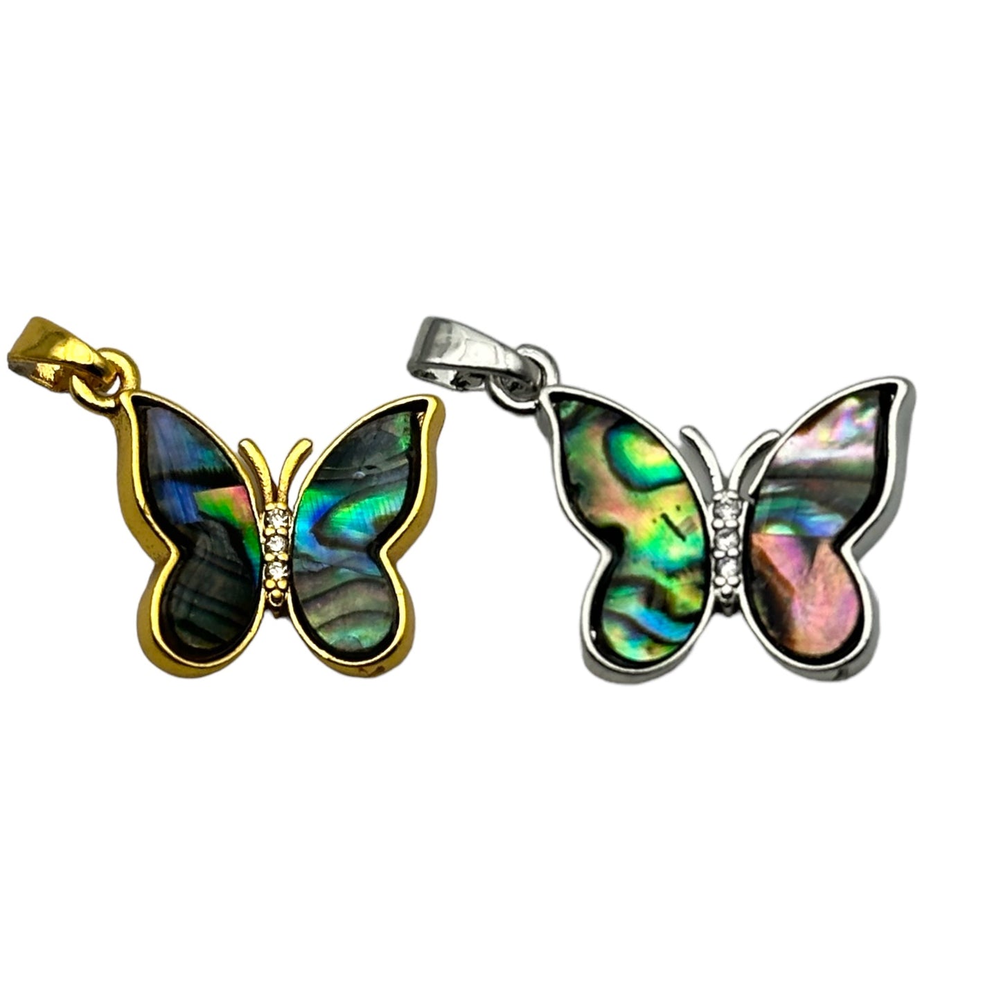 Pendentif nacre abalone Papillon 1,2 x 1,2 cm