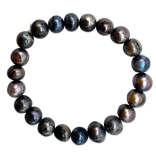 Bracelet perles d’eau douce ronde noire