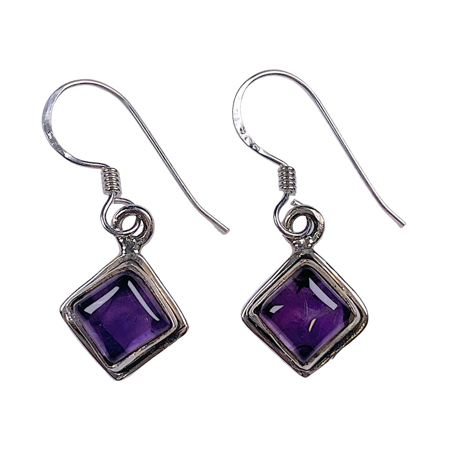 Boucle d'oreille en Argent 925 & Amethyste